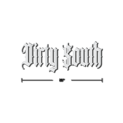 Dirty $outh Decal - White Reflective