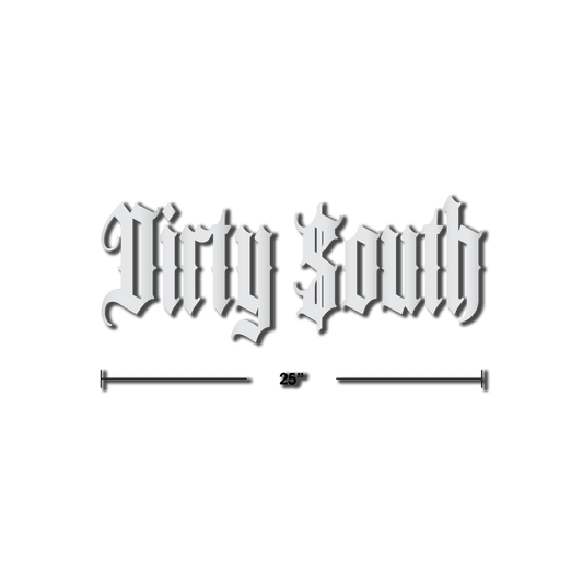 Dirty $outh Decal - White Reflective