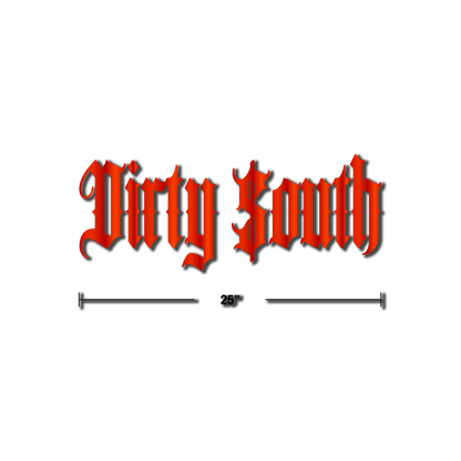 Dirty $outh Decal - Red Reflective