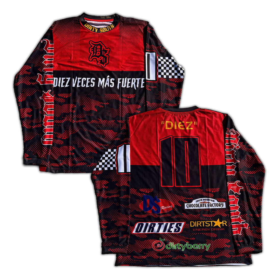 "DIEZ" MOTO JERSEY (RED)