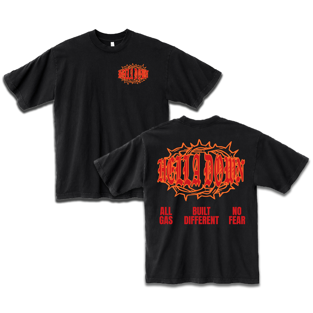 HELLA DOWN TEE (BLACK)