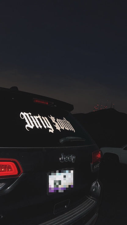 Dirty $outh Decal - White Reflective